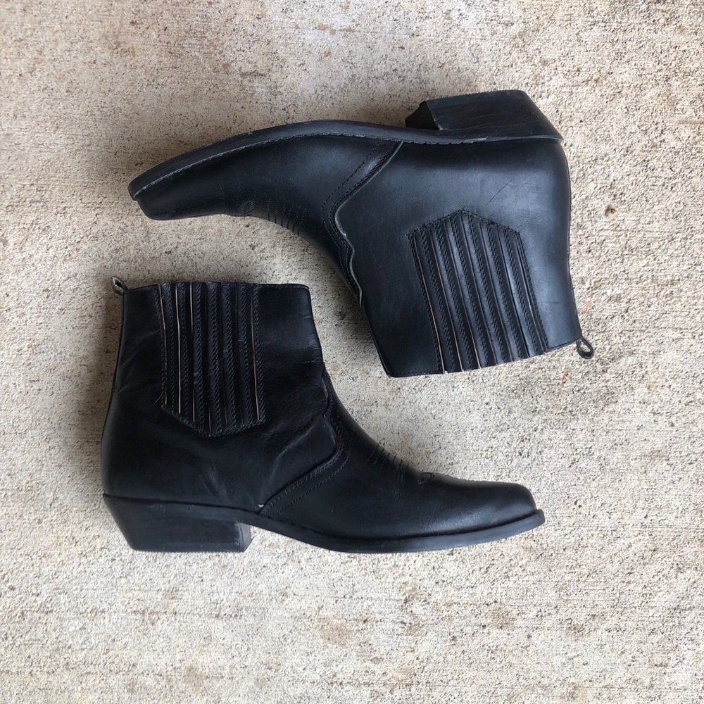Black ankle boots